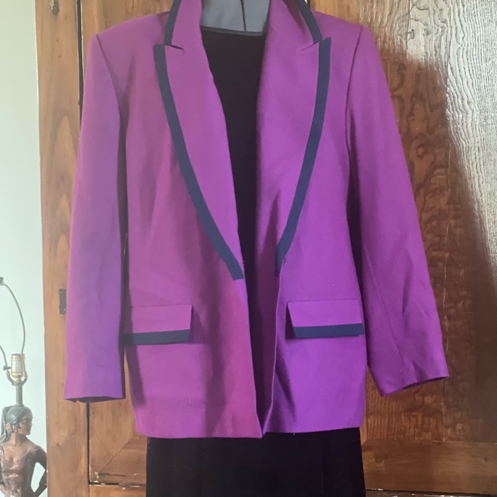 Pendleton Purple Blazer with Dark Blue Trim